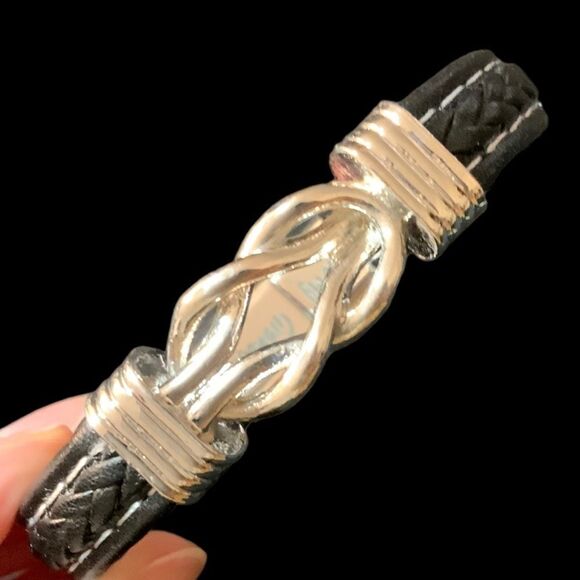 To My Grandson Faux Lthr Bracelet for Men Grandmother Grandson Forever Bracelet - Picture 3 of 14